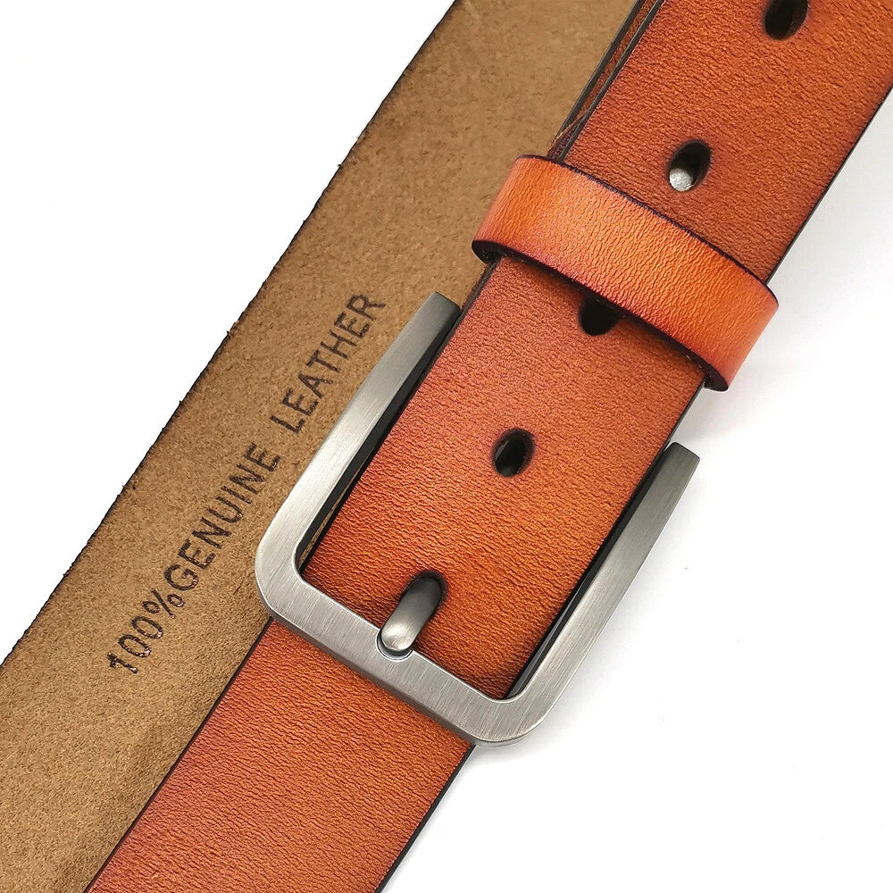 Real Leather Casual Belts for Jeans Men's