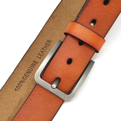 Real Leather Casual Belts for Jeans Men's