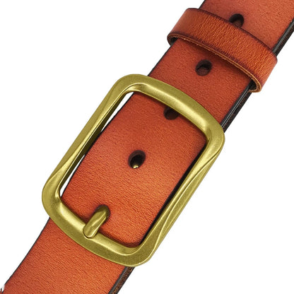 Western Cowhide Leather Belt for Men