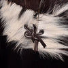 Tricolor cow skin jacket for women with real hair-on-hide texture. A bold western cowhide coat with functional details.

