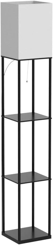 Corner Standing Lamp with Storage for Bedroom & Living Room
