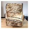Golden Cowhide Rucksack Cow Fur Mommy Bag