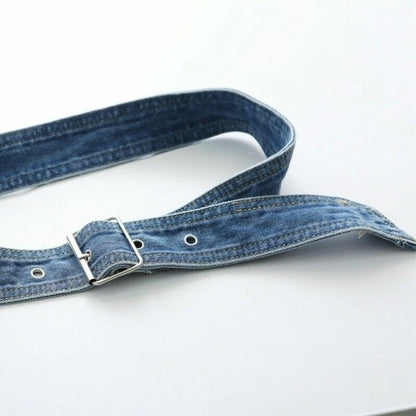 Retro Punk Wide Women Denim Belt