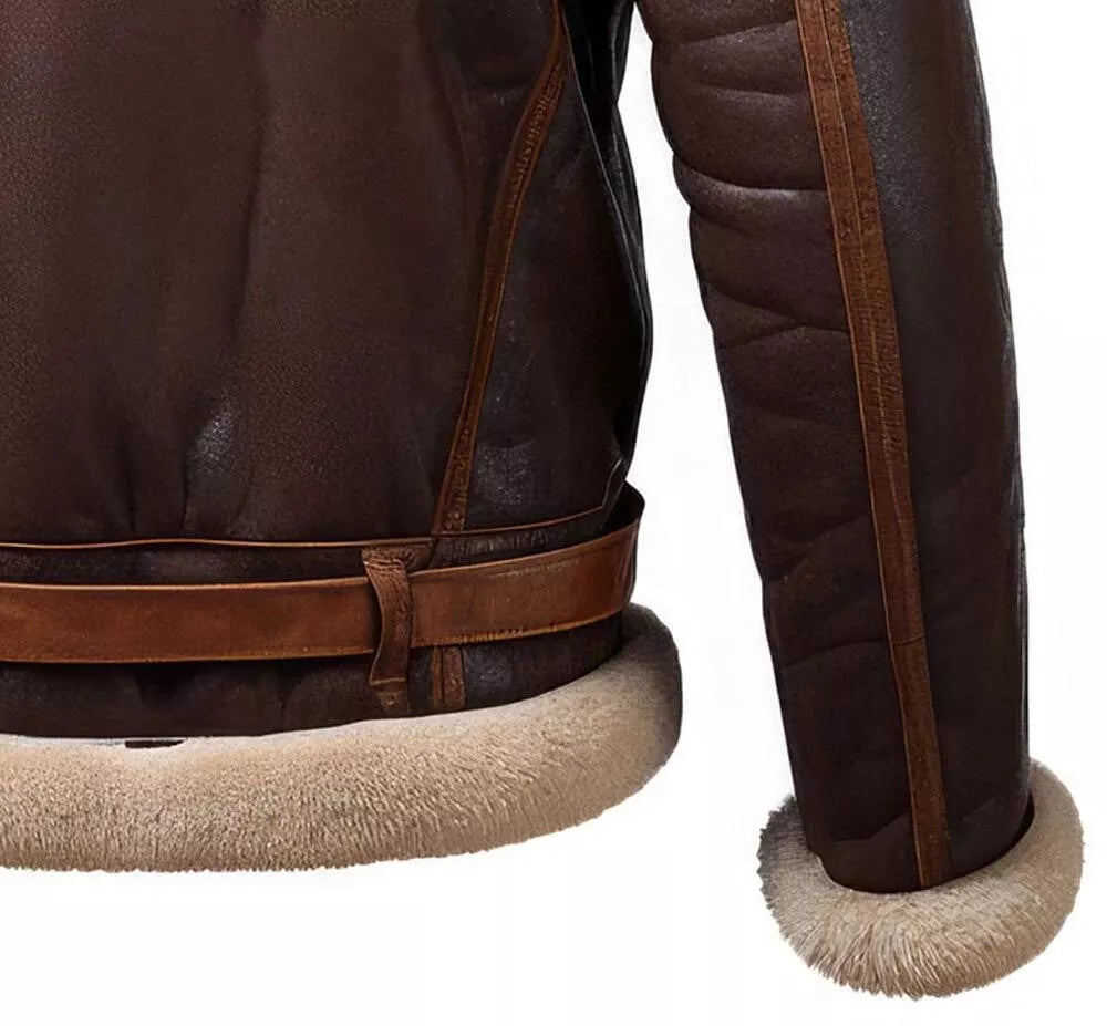 Men's Shearling Fur Leather Jacket