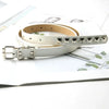 Women faux leather belt with metal studs