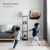 Corner Standing Lamp with Storage for Bedroom & Living Room