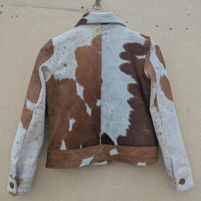 Men Hair-On Cowhide Leather Jacket