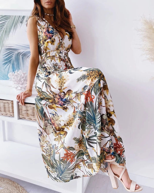 Flowy Summer Maxi Dress For Beach