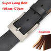 Handmade Brown Leather Belt for Men Classic Buckle