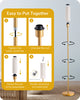 Corner Reading Floor Lamp with Remote Gold Standing Light