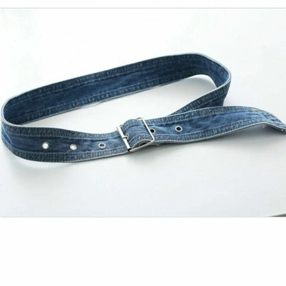 Retro Punk Wide Women Denim Belt