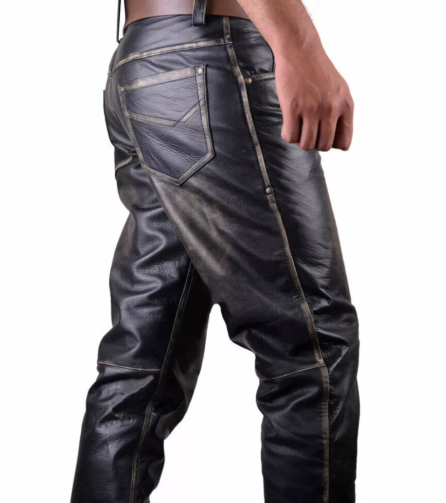 Genuine Leather Rodeo Pants Men's