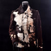 Women’s cowhide jacket with real hair-on cow skin in tricolor tones. Western-inspired coat made for bold cold-weather fashion.

