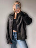 Leather Bomber Oversized Jacket Women