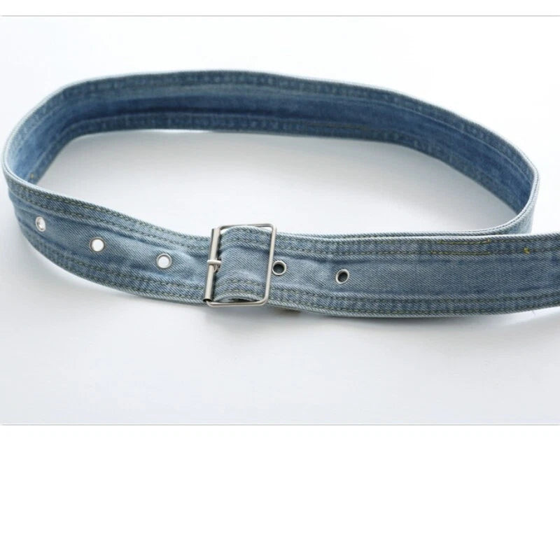 Retro Punk Wide Women Denim Belt