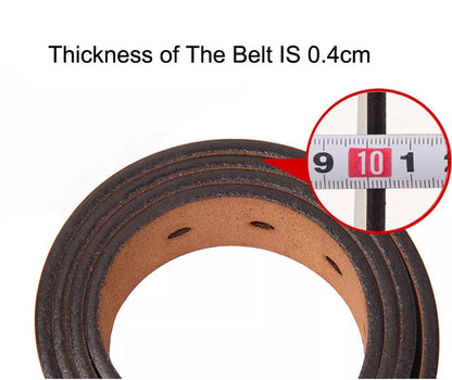 Handmade Brown Leather Belt for Men Classic Buckle