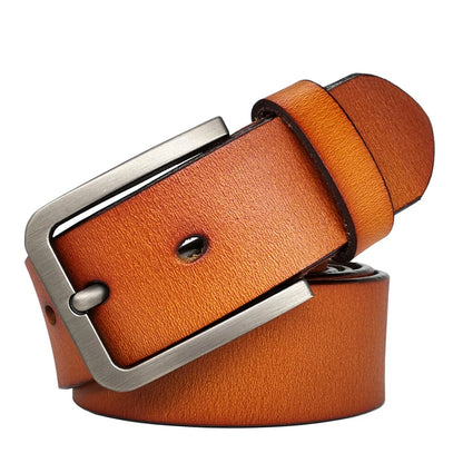 Real Leather Casual Belts for Jeans Men's