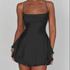 Satin Silk Women Cami Playsuit Dress Mini Romper for Summer