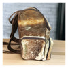 Golden Cowhide Rucksack Cow Fur Mommy Bag