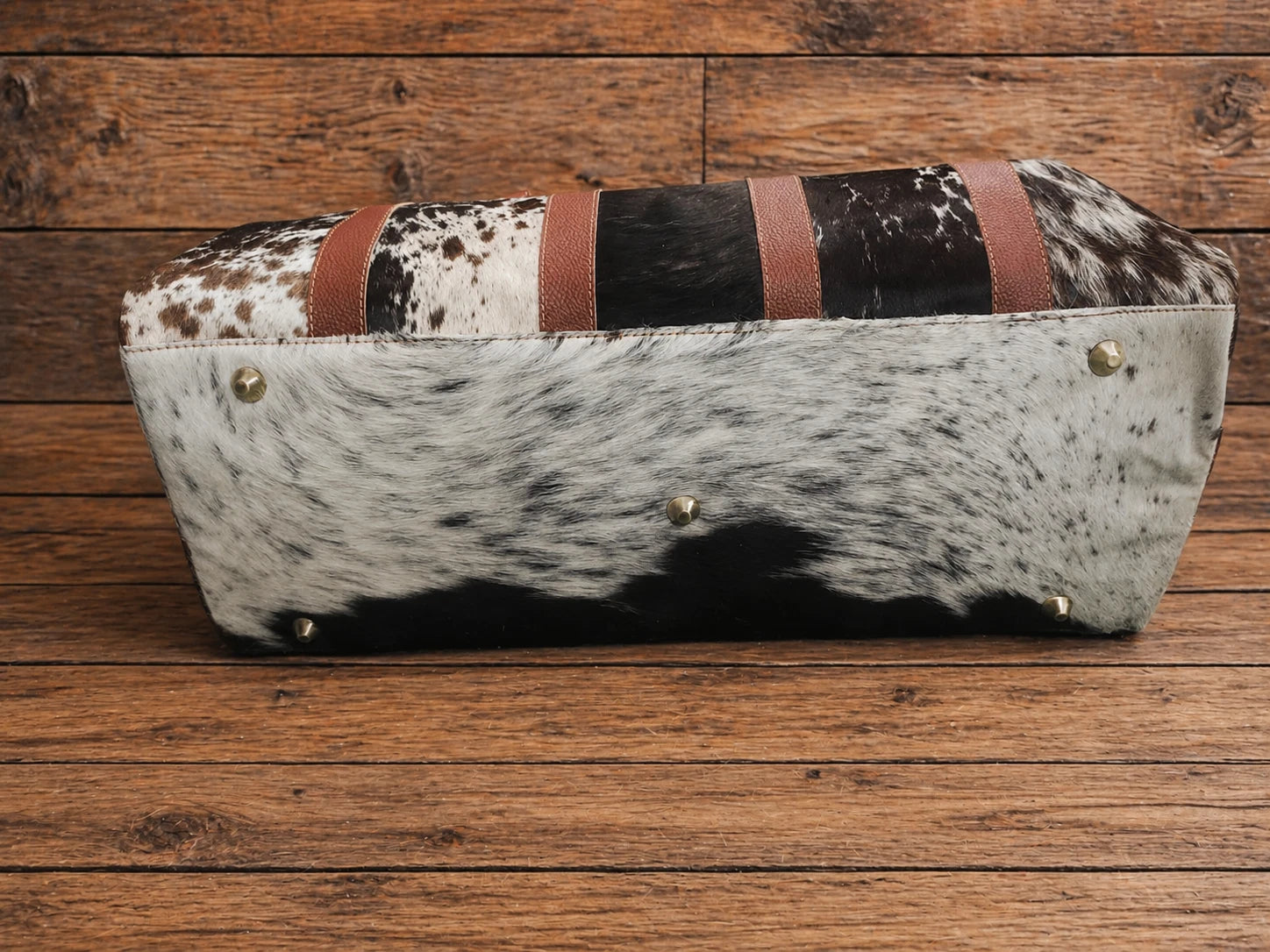 cowhide duffle bag for travel overnight weekender