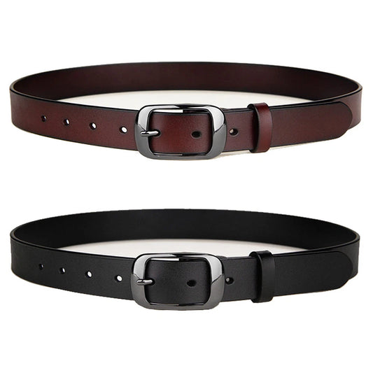 Slim Leather Belt for Men with Minimal Buckle