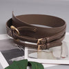 Double prong corset belt for women faux leather