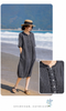 linen summer dress breathable loose fit beach midi casual wear