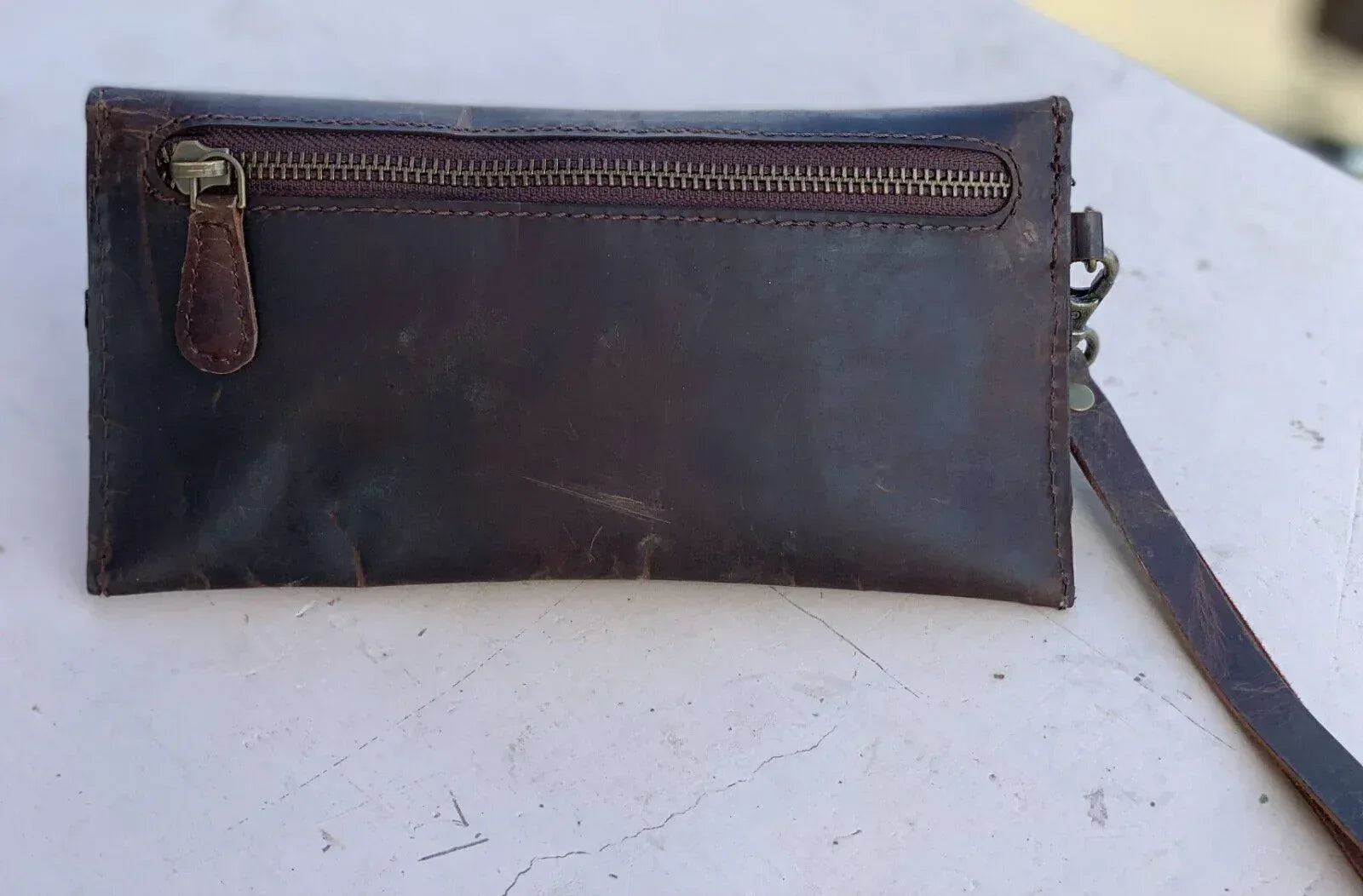 Leather tote shoulder bag for women with pouch set