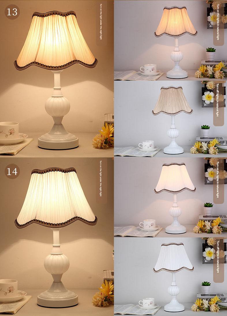 Mid century modern glass fabric table lamp