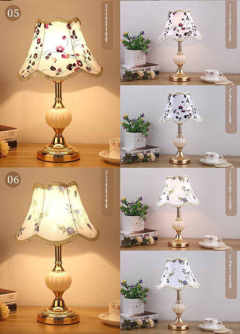 Mid century modern glass fabric table lamp