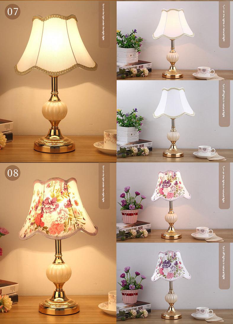 Mid century modern glass fabric table lamp