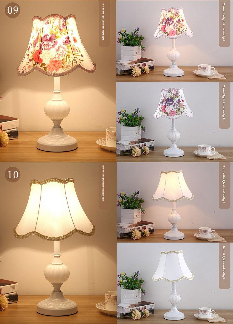 Mid century modern glass fabric table lamp