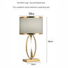 Modern scandinavian oval metal table lamp