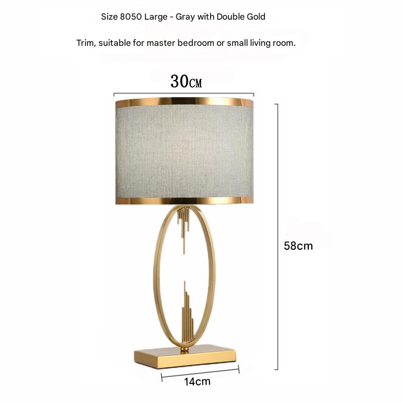 Modern scandinavian oval metal table lamp