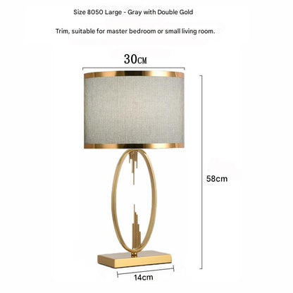 Modern scandinavian oval metal table lamp