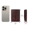 Genuine Cowhide Leather Trifold Wallet with ID Window