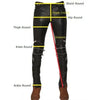 Men’s real leather skinny fit biker pants Motorcycle