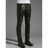 Men’s real leather skinny fit biker pants Motorcycle