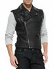 Sleeveless Motorcycle Jacket Mens Leather Biker Vest