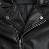 cropped faux leather jacket women slim fit black