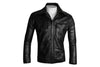 mens black genuine leather jacket slim fit