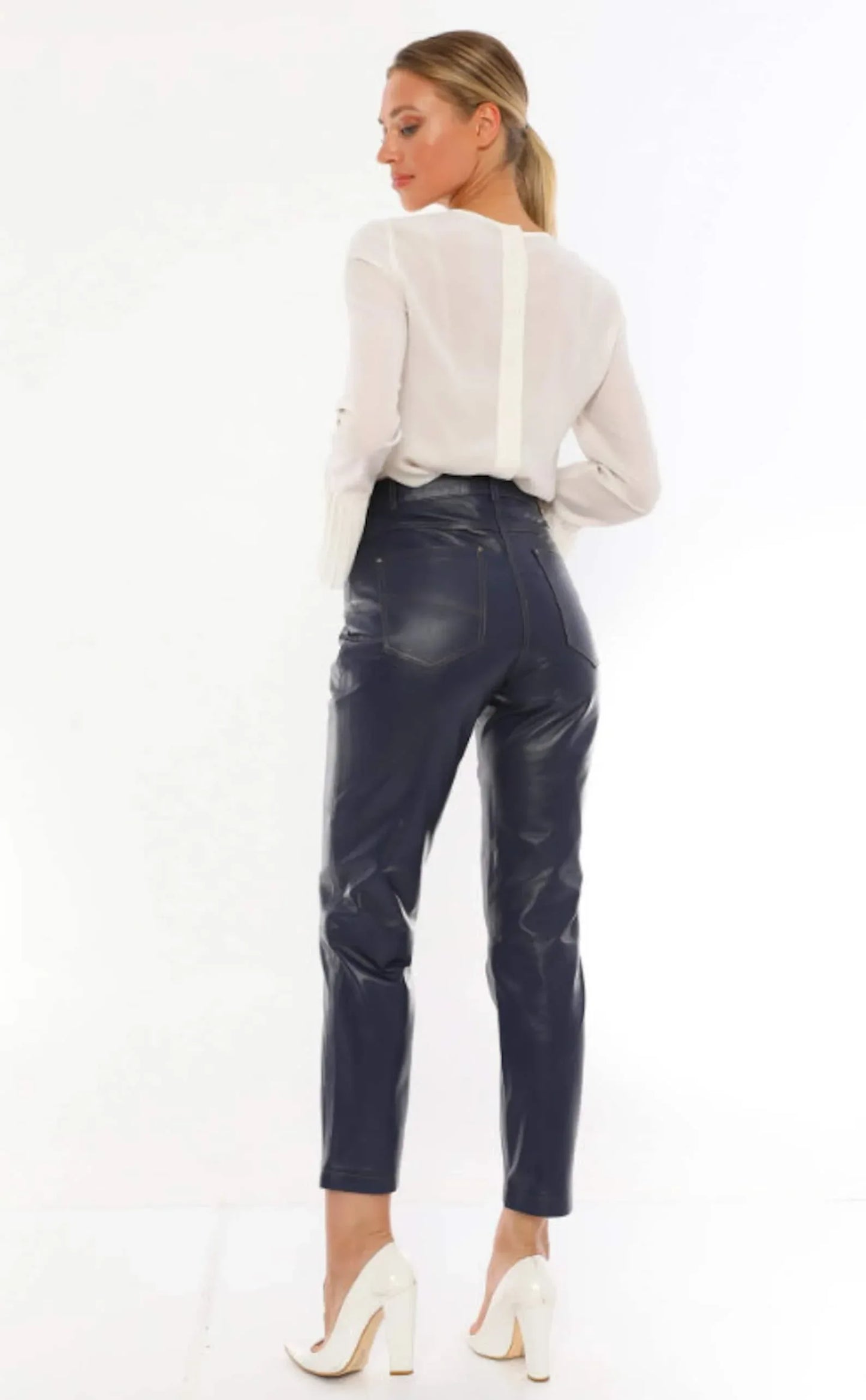 Women Leather Pants Genuine Lamb Leather