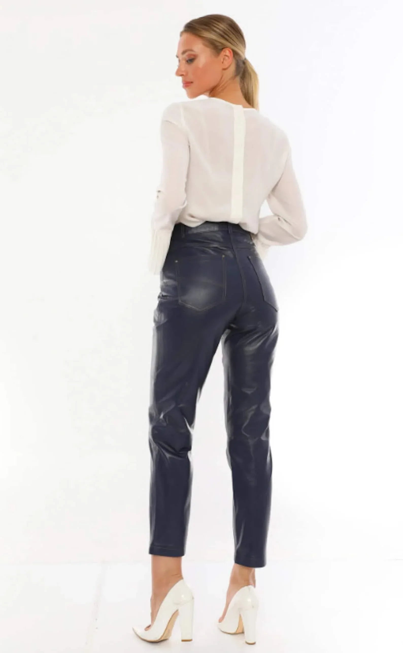 Women Leather Pants Genuine Lamb Leather