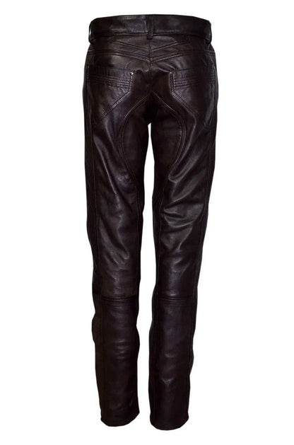 Leather Motorcycle Pants Slim Fit