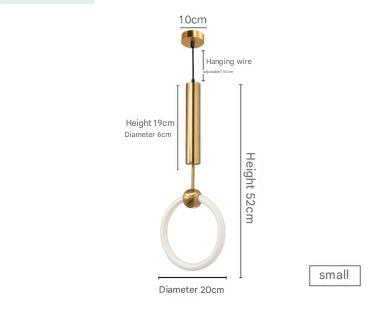 Nordic Postmodern Ring Chandelier Ceiling Lamp for Modern Interiors