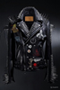 Long Spiked Studded Gothic Men Leather Jacket