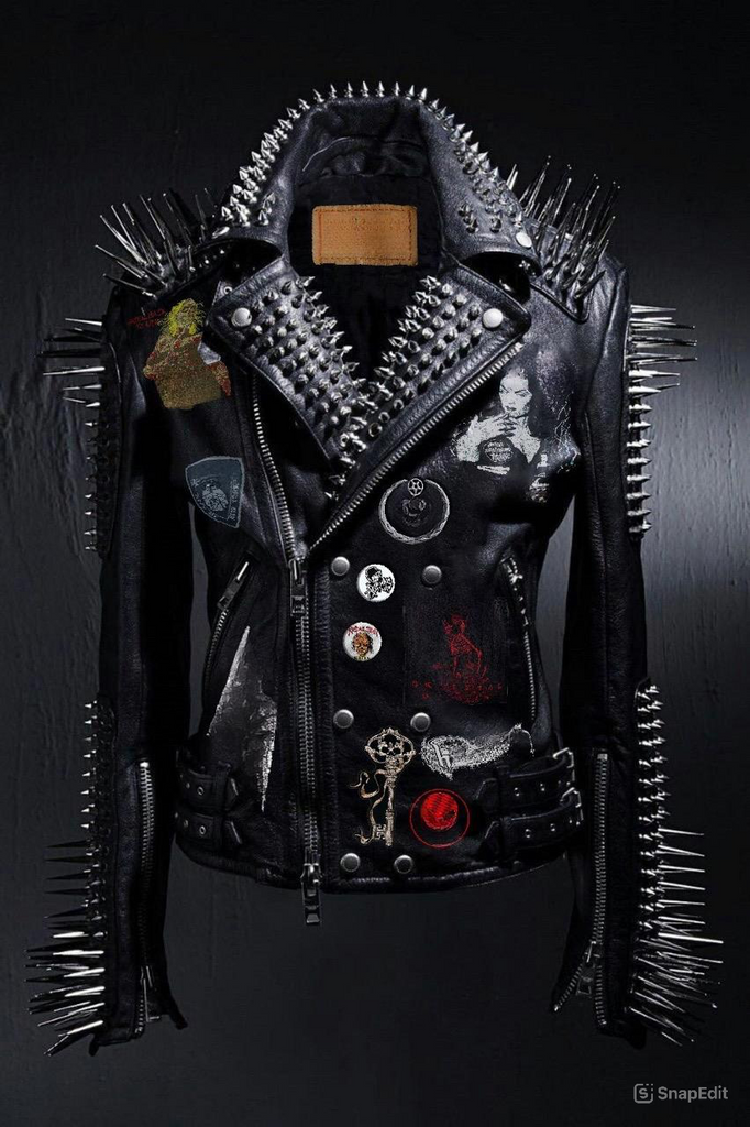 Heavy metal leather jacket mens on sale