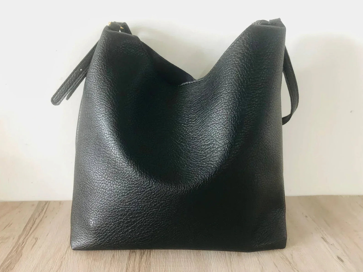 Soft Leather Tote Bag Lightweight Roomy Leather Tote