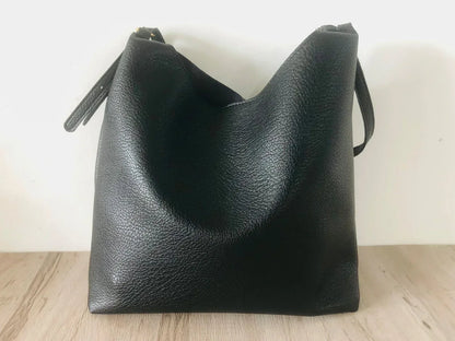 Soft Leather Tote Bag Lightweight Roomy Leather Tote