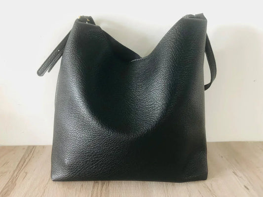 Soft Leather Tote Bag Lightweight Roomy Leather Tote